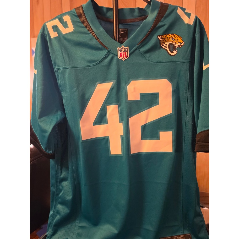Nike NFL Jacksonville Jaguars Andrew Wingard #42 Teal Jersey Womens Size Medium - Picture 4 of 4